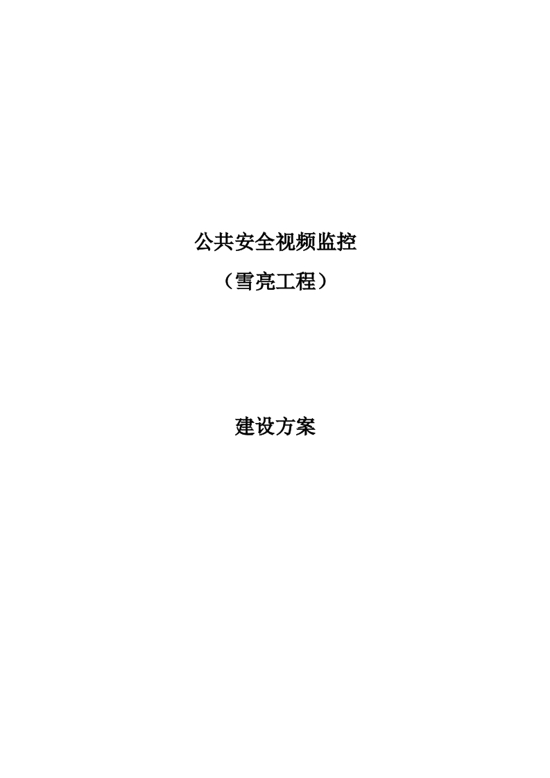 雪亮工程-公共安全视频监控建设方案[171页Word]